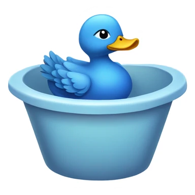 À cute blue duck bath sticker