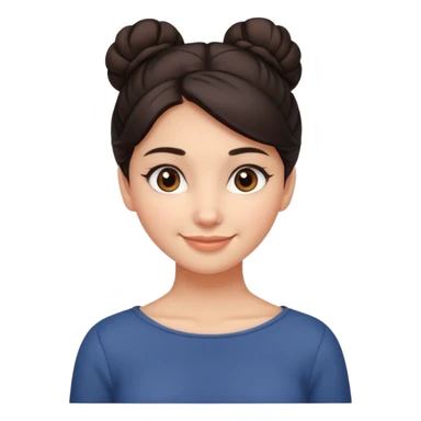 Cute smiling brown-eyed designer girl with her dark hair gathered in a careless bun sticker