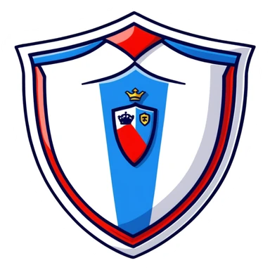 FC Barcelona logo, shield with blue and red stripes, football club emblem sticker