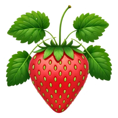 strawberry with plant sticker