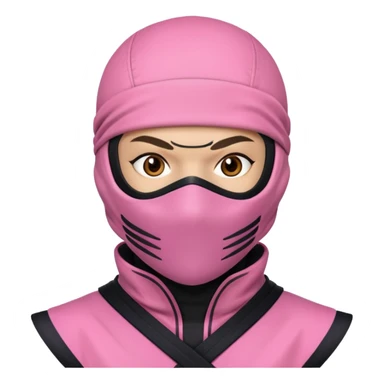 Pink ninja sticker