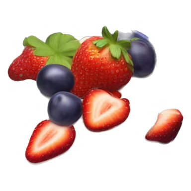 fruit yogurt bowl with strawberries and grapes sticker