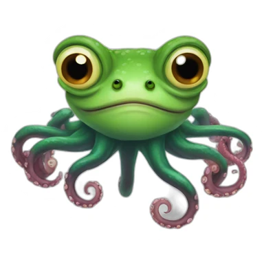 frog octopus Chimera sticker