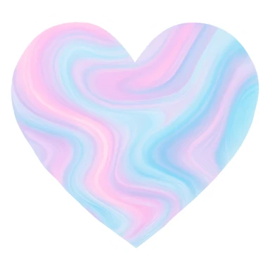 heart with a swirling pastel marble sticker