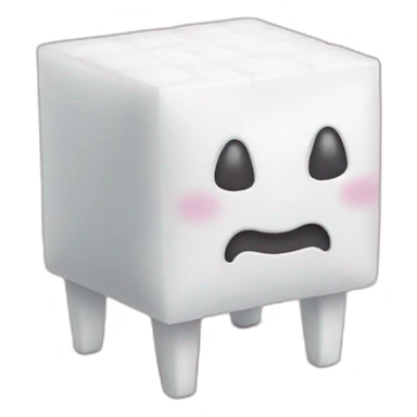 sugar cube with human legs sticker
