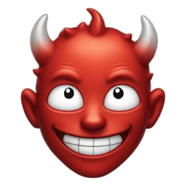 smiling devil sticker