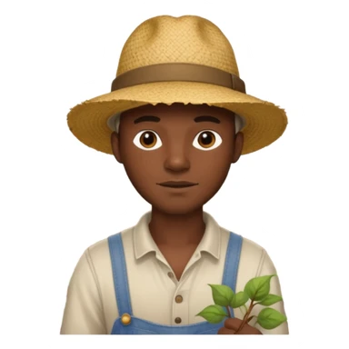 un noir qui travail -dans un champ de coton sticker