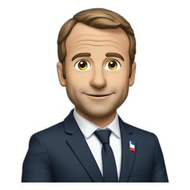 Macron qui fais du ski sticker