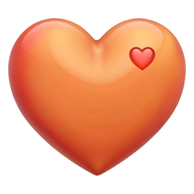 Peach colored heart sticker