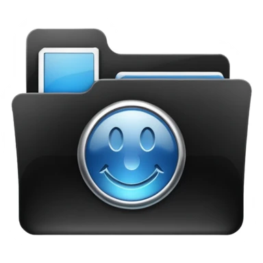 computer folder icon black with text "web design" sticker
