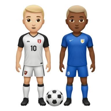 two opposing soccer players sticker