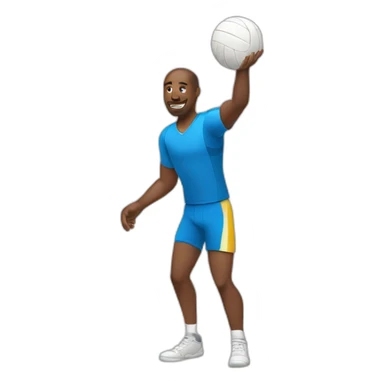 A man plays volleyball sticker
