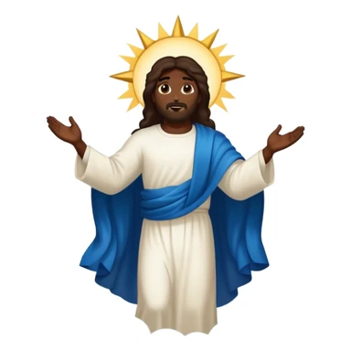 Dark skin christ ascending is heaven sticker