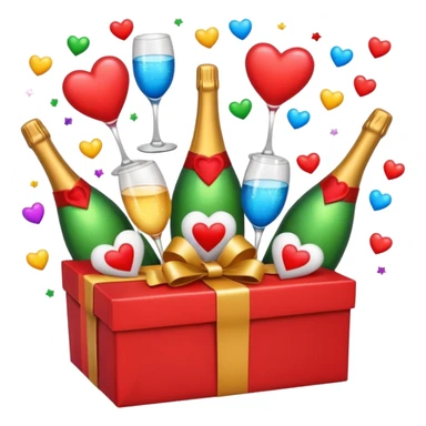 Generate an emojis of all the fun and love in one frame sticker