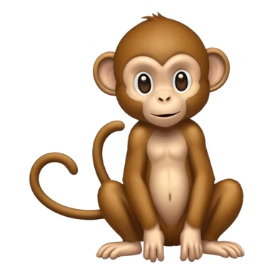 Monkey itch butt sticker