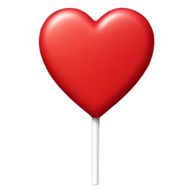 Red love heart shaped lollipop  sticker