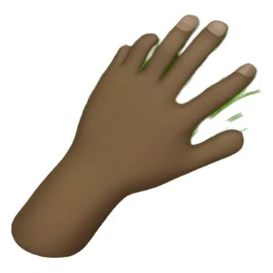 touch grass with hand emoji sticker