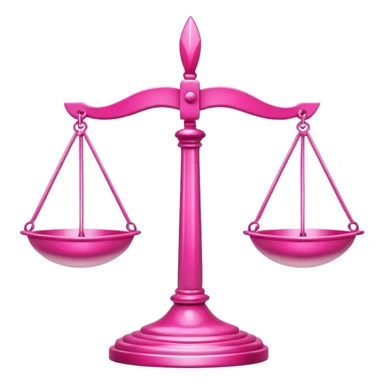 Pink Justice symbol sticker