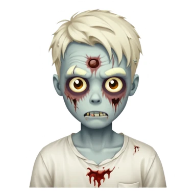 zombie boy with a Twists and white shirt sticker