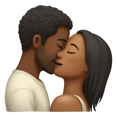Romance between woman & man kissing  sticker