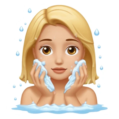 A women washing her face sticker