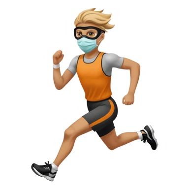 Robber running sticker