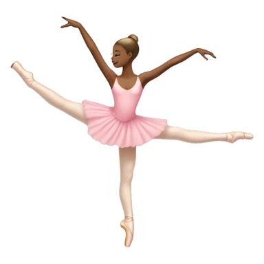 ballerina wearing pink doing an arabesque on pointe sticker