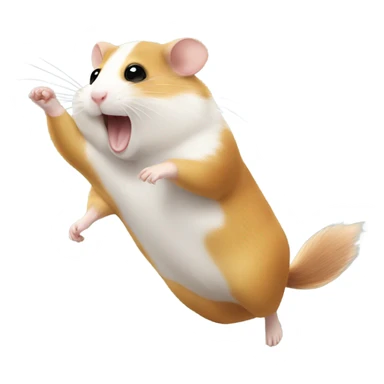 Hamster doing backflip sticker