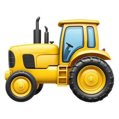 yellow plastic toy  tractor sticker