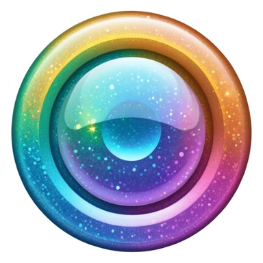 Glitter inner circle sticker