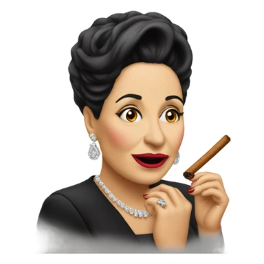 Isabel Pantoja con un cigarro sticker