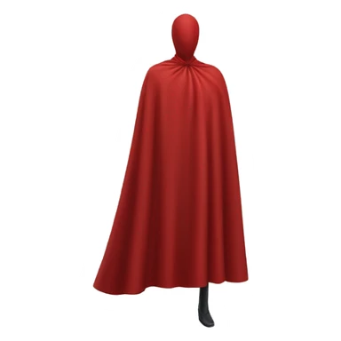 faceless mannequin flying red cape without hood sticker