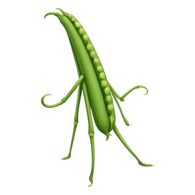 String bean with legs sticker