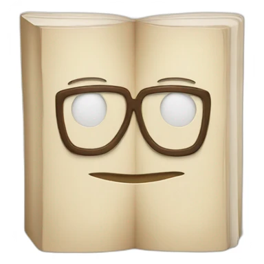 Book with smiling face sticker