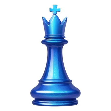 blue glitter chess piece bishop sticker