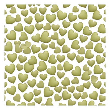 Lots of mini pale olive hearts  sticker