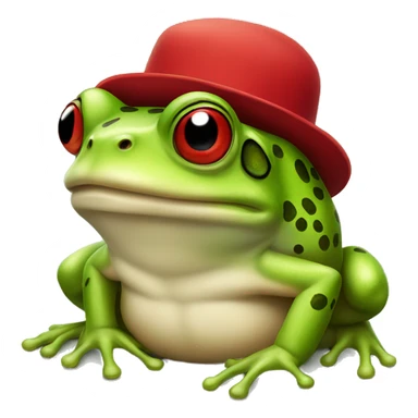 Frog with red hat sticker