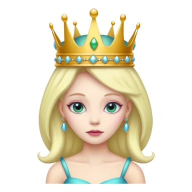 alien princess, bold, crown sticker