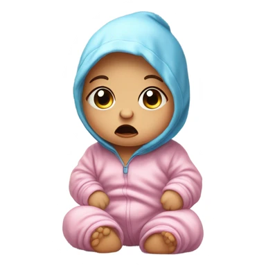 Sick cute baby sticker