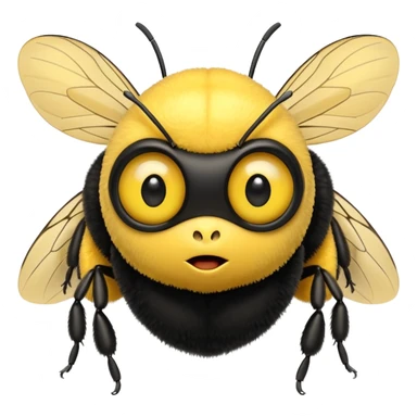 A surprised bumblebee sticker