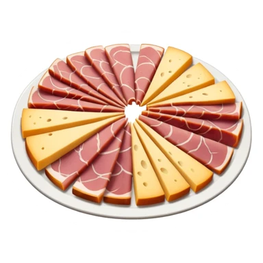 cold cuts (ham & cheese on a platter) sticker