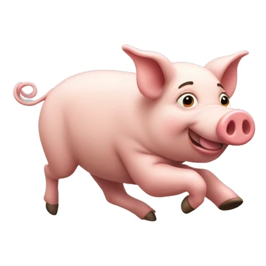 Pig runs sticker