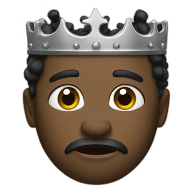 A black king crying sticker