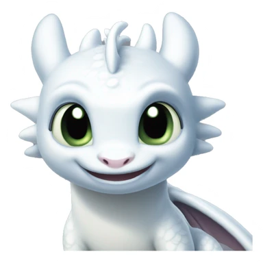 Light fury toothless dragon  sticker