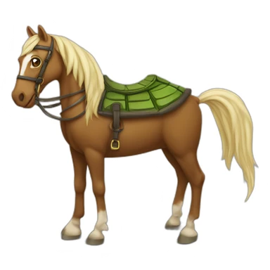 cheval sur tortue  sticker