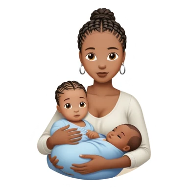 with cornrows breastfeeding black baby boy  sticker