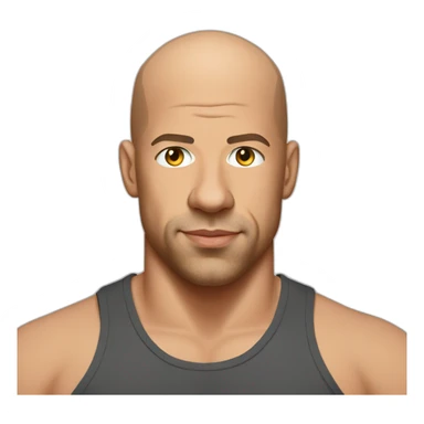 Vin diesel in tanktop sticker