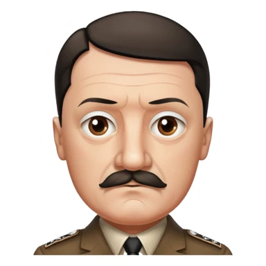 adolf hitler tiny moustache sticker