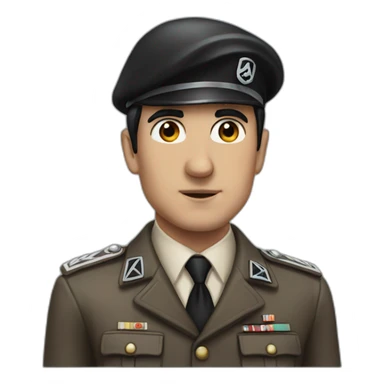 nazi leader with black hair and normal skin tone sticker
