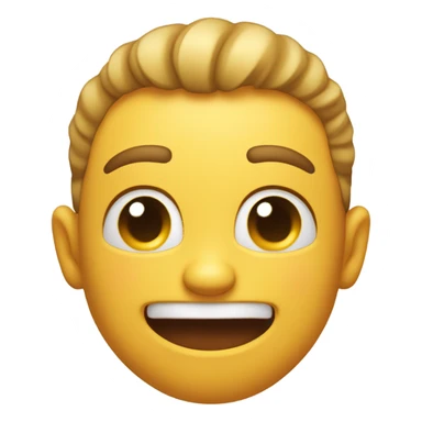 Emoji smiling and kissing his muscles sticker